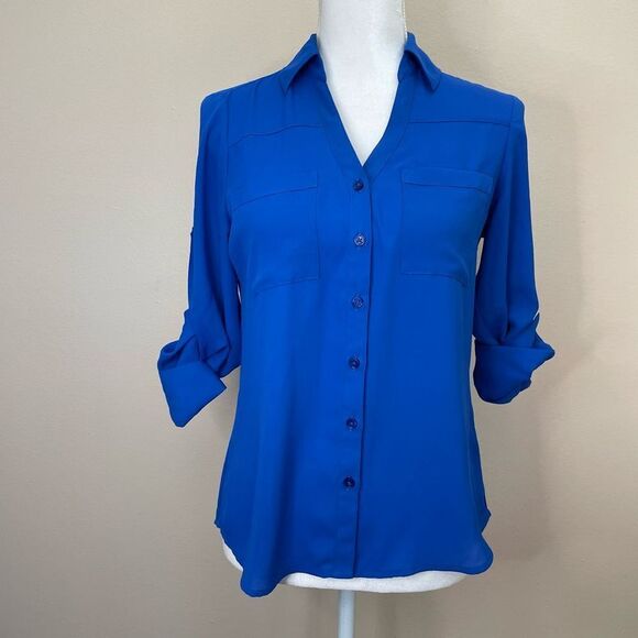 Express| XSmall | career wear| pockets| Button down - Picture 1 of 13